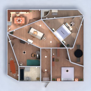 floorplans mieszkanie meble łazienka sypialnia pokój dzienny kuchnia oświetlenie gospodarstwo domowe 3d