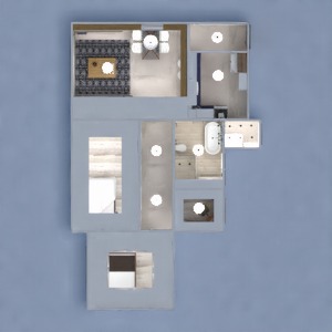 floorplans appartement décoration chambre à coucher cuisine eclairage architecture 3d