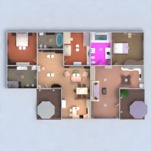 floorplans 公寓 露台 家具 卧室 客厅 户外 咖啡馆 结构 单间公寓 3d