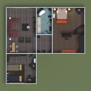 floorplans mobílias decoração faça você mesmo banheiro quarto quarto garagem cozinha utensílios domésticos sala de jantar patamar 3d