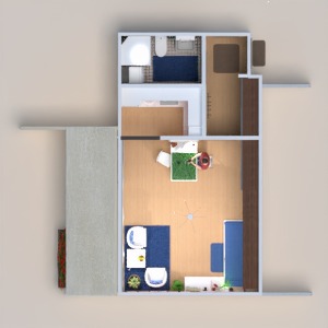 floorplans appartement terrasse salle de bains chambre à coucher salon cuisine eclairage maison architecture studio entrée 3d