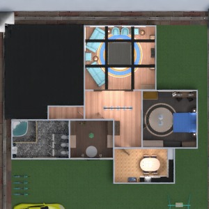 floorplans haus mobiliar schlafzimmer wohnzimmer küche 3d