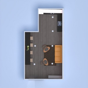 floorplans dom meble pokój dzienny kuchnia jadalnia 3d