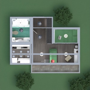 progetti appartamento decorazioni angolo fai-da-te famiglia monolocale 3d