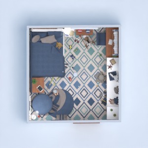 floorplans 家具 装饰 卧室 儿童房 3d