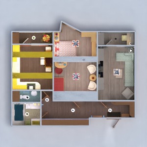 floorplans butas baldai dekoras vonia miegamasis svetainė virtuvė vaikų kambarys apšvietimas renovacija namų apyvoka valgomasis sandėliukas prieškambaris 3d