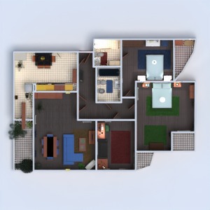 floorplans 公寓 家具 3d