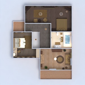 floorplans apartamento casa varanda inferior mobílias decoração faça você mesmo banheiro quarto quarto garagem cozinha área externa utensílios domésticos arquitetura 3d