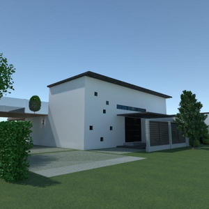 planos casa terraza cocina paisaje arquitectura 3d