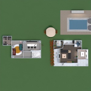 floorplans dom wystrój wnętrz na zewnątrz krajobraz 3d