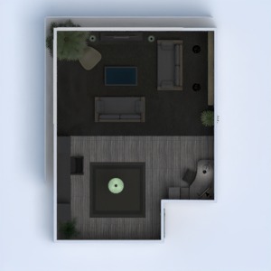planos apartamento muebles salón despacho estudio descansillo 3d