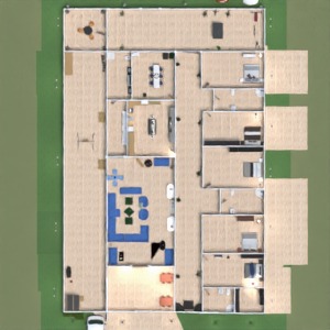 planos garaje trastero paisaje terraza cocina 3d