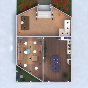 floorplans namas vonia miegamasis svetainė garažas virtuvė eksterjeras apšvietimas prieškambaris 3d