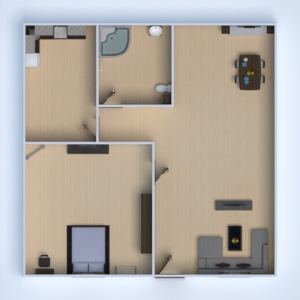 floorplans appartement décoration chambre à coucher cuisine salle à manger 3d