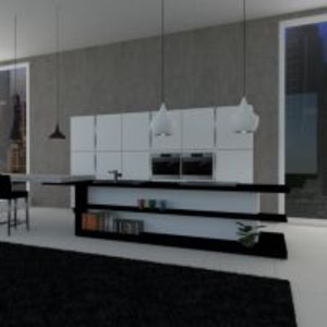 planos apartamento muebles salón cocina iluminación comedor arquitectura 3d