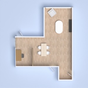 floorplans apartamento mobílias escritório sala de jantar 3d