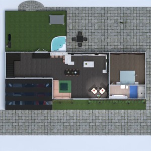floorplans dom taras meble wystrój wnętrz łazienka sypialnia pokój dzienny garaż kuchnia na zewnątrz oświetlenie 3d