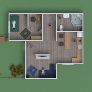 planos casa muebles arquitectura 3d