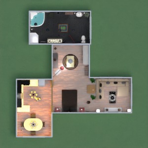 floorplans 独栋别墅 装饰 浴室 卧室 厨房 3d
