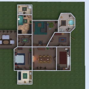 floorplans mieszkanie dom taras wystrój wnętrz łazienka sypialnia pokój dzienny kuchnia 3d