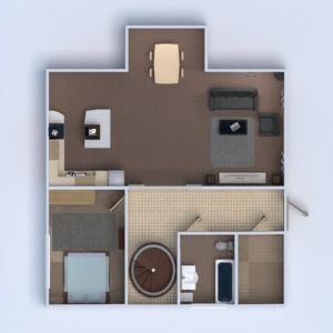 floorplans dom zrób to sam łazienka sypialnia pokój dzienny kuchnia mieszkanie typu studio wejście 3d