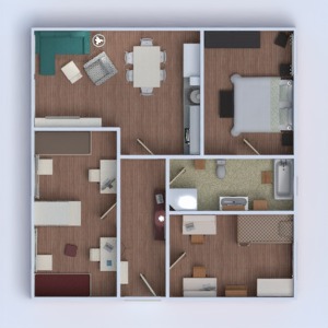floorplans apartamento mobílias banheiro quarto quarto cozinha quarto infantil sala de jantar 3d
