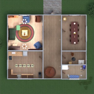 floorplans 独栋别墅 家具 装饰 浴室 卧室 厨房 户外 照明 餐厅 3d