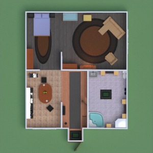 floorplans appartement maison meubles salle de bains chambre à coucher salon cuisine 3d