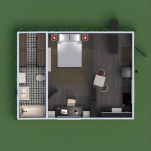 floorplans namas baldai dekoras vonia miegamasis svetainė virtuvė 3d