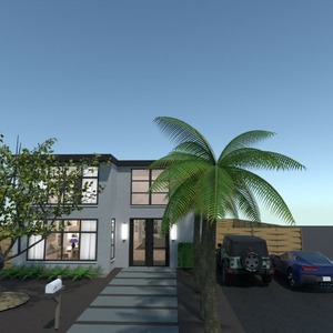 planos casa exterior paisaje hogar arquitectura 3d