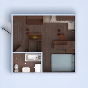 planos apartamento cuarto de baño dormitorio salón 3d
