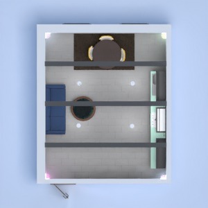 floorplans svetainė virtuvė valgomasis 3d