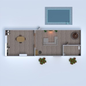 floorplans terrasse salle de bains chambre à coucher salon cuisine 3d