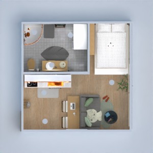 floorplans appartement salle de bains chambre à coucher bureau eclairage 3d