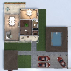 floorplans 独栋别墅 户外 景观 3d