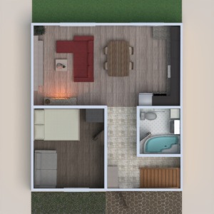 planos casa bricolaje dormitorio salón cocina 3d
