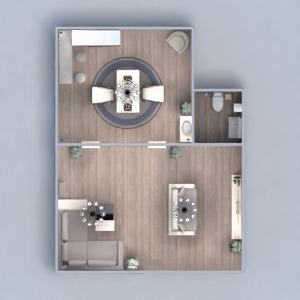планировки дом гостиная кухня 3d