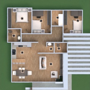 floorplans 独栋别墅 家具 浴室 卧室 客厅 厨房 改造 餐厅 3d