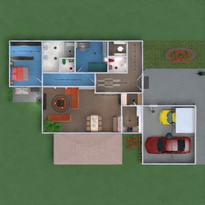 floorplans mieszkanie dom meble łazienka sypialnia pokój dzienny garaż kuchnia na zewnątrz jadalnia architektura wejście 3d
