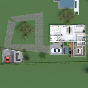 floorplans dom meble pokój dzienny kuchnia na zewnątrz 3d