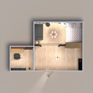 floorplans butas baldai miegamasis biuras apšvietimas 3d