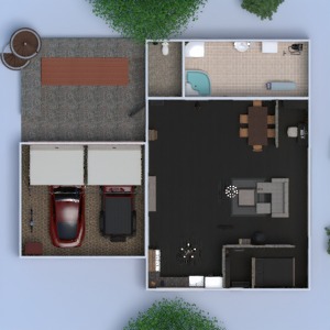 floorplans apartamento mobílias quarto garagem cozinha estúdio 3d