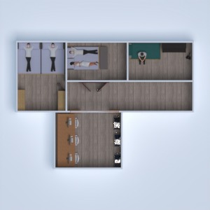 floorplans vonia svetainė virtuvė biuras valgomasis 3d