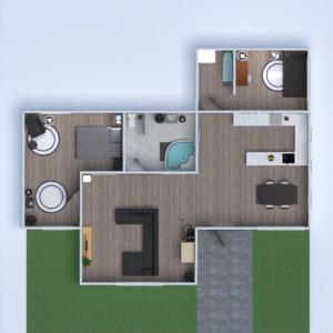 floorplans 独栋别墅 家具 装饰 浴室 卧室 客厅 厨房 改造 家电 储物室 单间公寓 3d