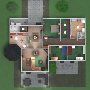 планировки дом гостиная столовая архитектура 3d