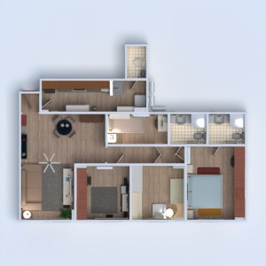 floorplans apartamento quarto infantil estúdio 3d