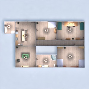 floorplans appartement chambre à coucher 3d
