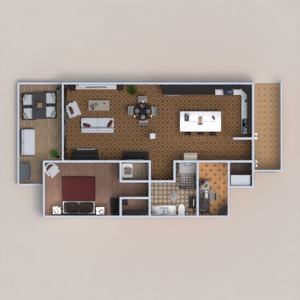 floorplans appartement meubles décoration salle de bains chambre à coucher salon cuisine eclairage rénovation 3d