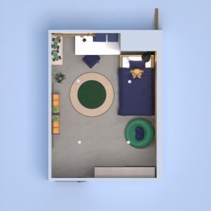 planos casa muebles dormitorio habitación infantil iluminación 3d