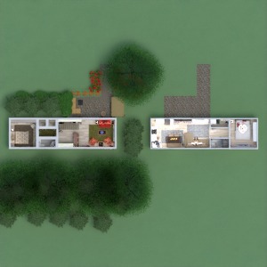 planos apartamento casa exterior iluminación paisaje 3d